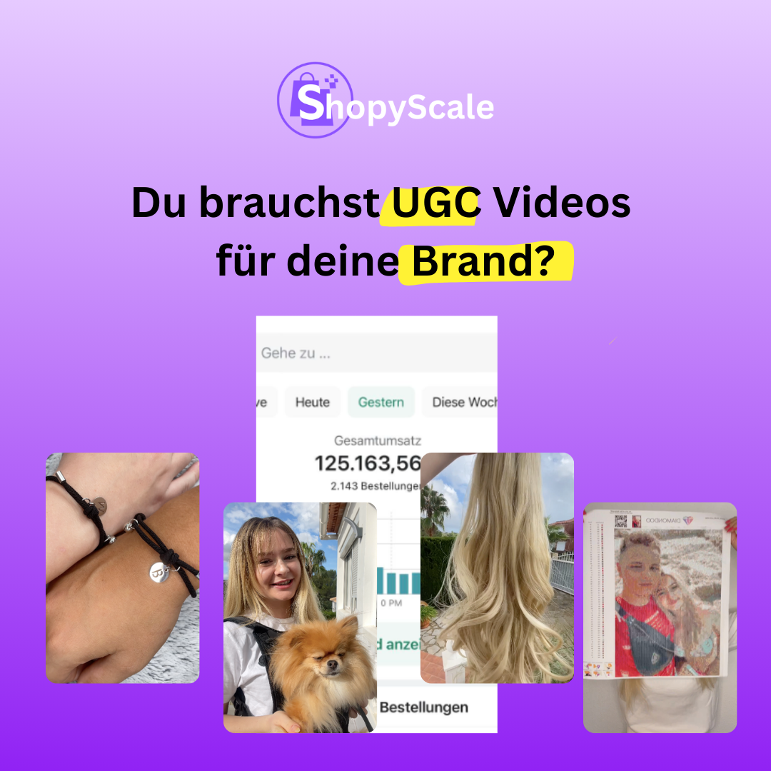 3x UGC Videos inklusive 3x alternativen Hooks